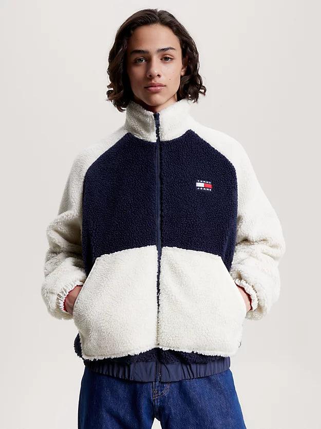 Chaqueta Tommy Jeans Reversible Sherpa - ECRU