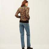 Chaqueta Xantik Off White Animal Print - ECRU