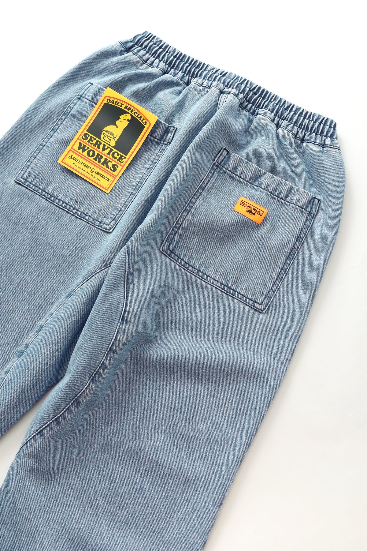 Pantalones SERVICE WORKS Classic Chef Pants Light Washed Denim