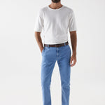 Chino Salsa Jeans S-Activ Slim Indigo Medium - ECRU