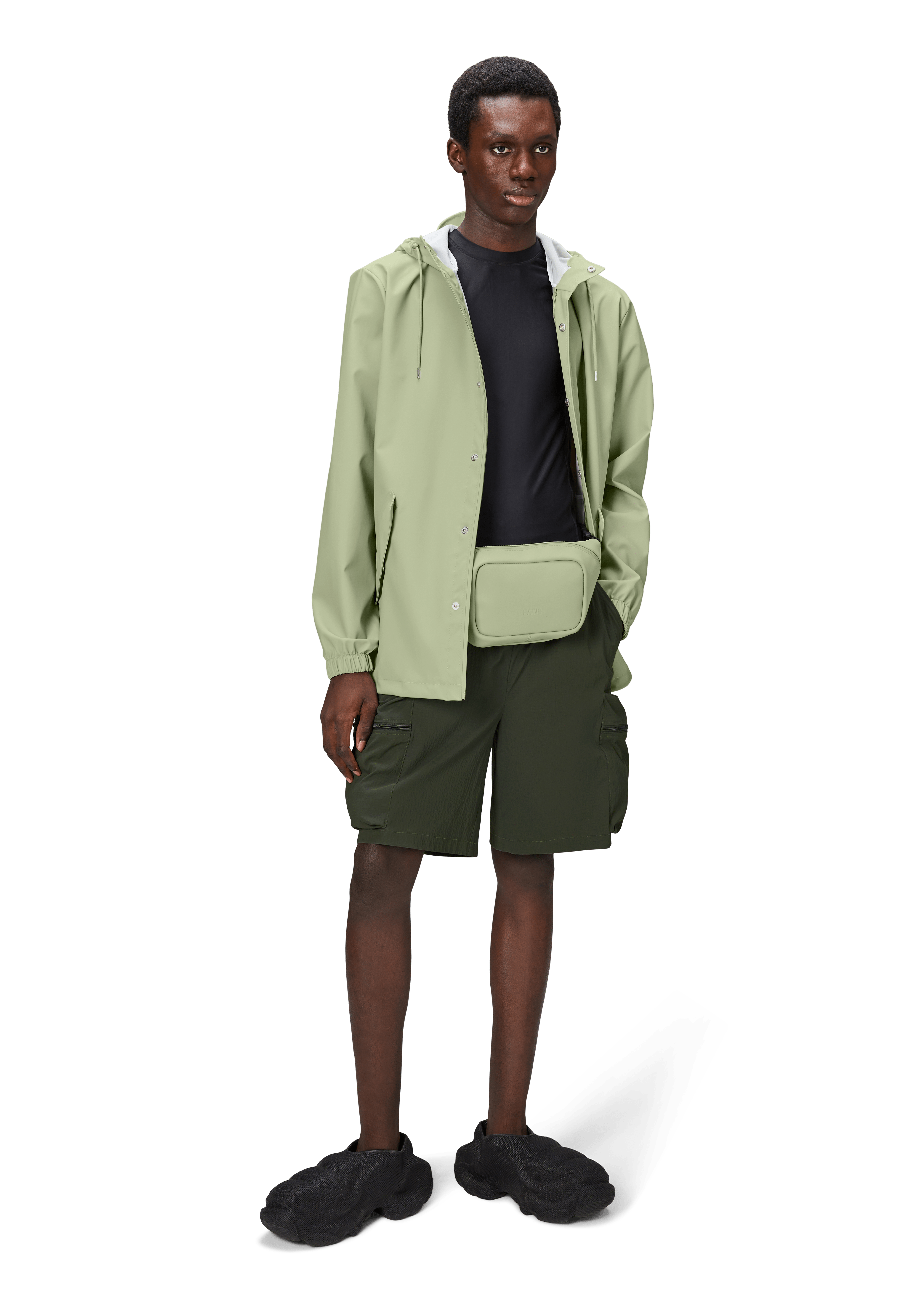 Chubasquero RAINS Unisex Fishtail Jacket Earth - ECRU