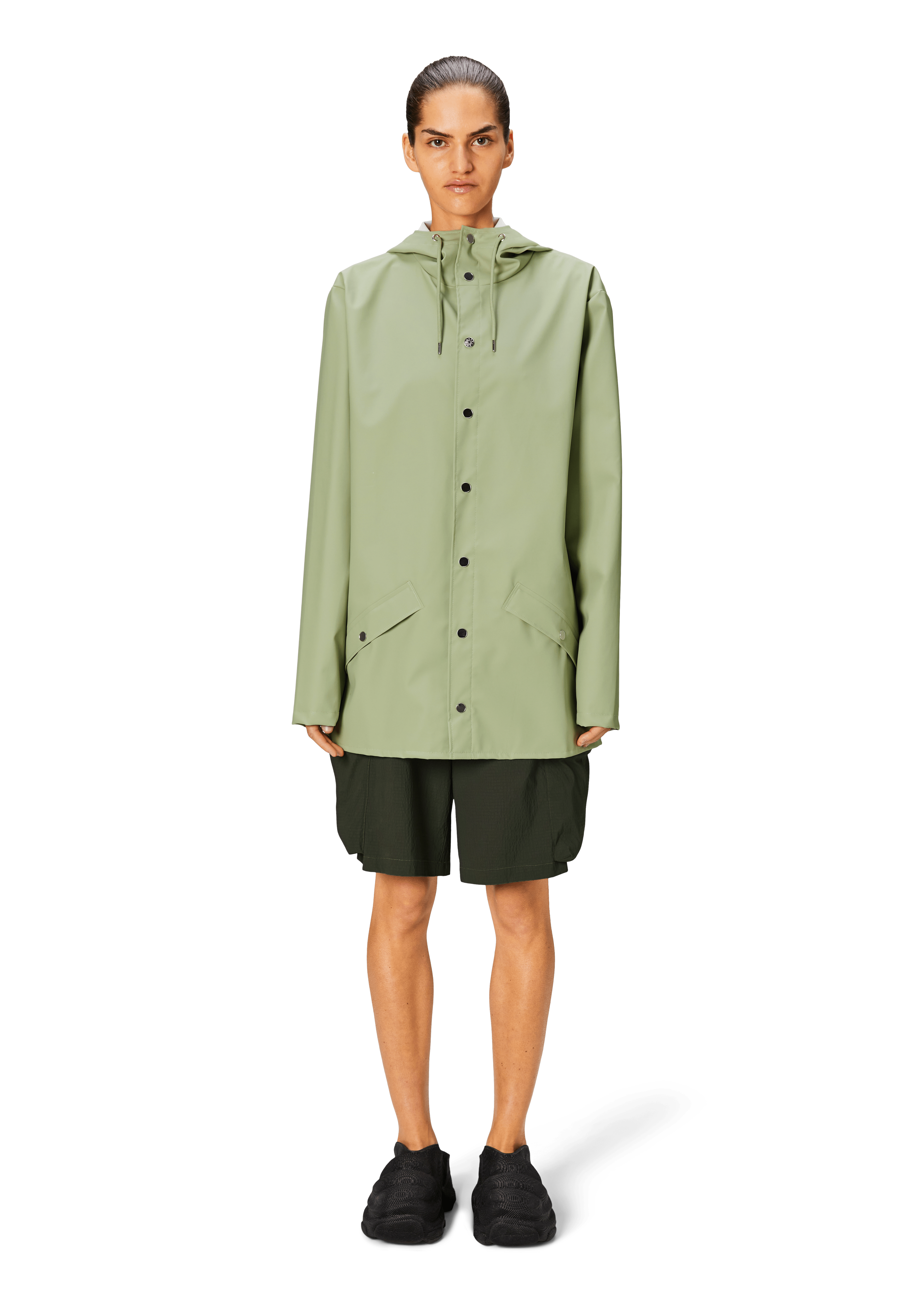 Chubasquero RAINS Unisex Long Jacket Earth - ECRU