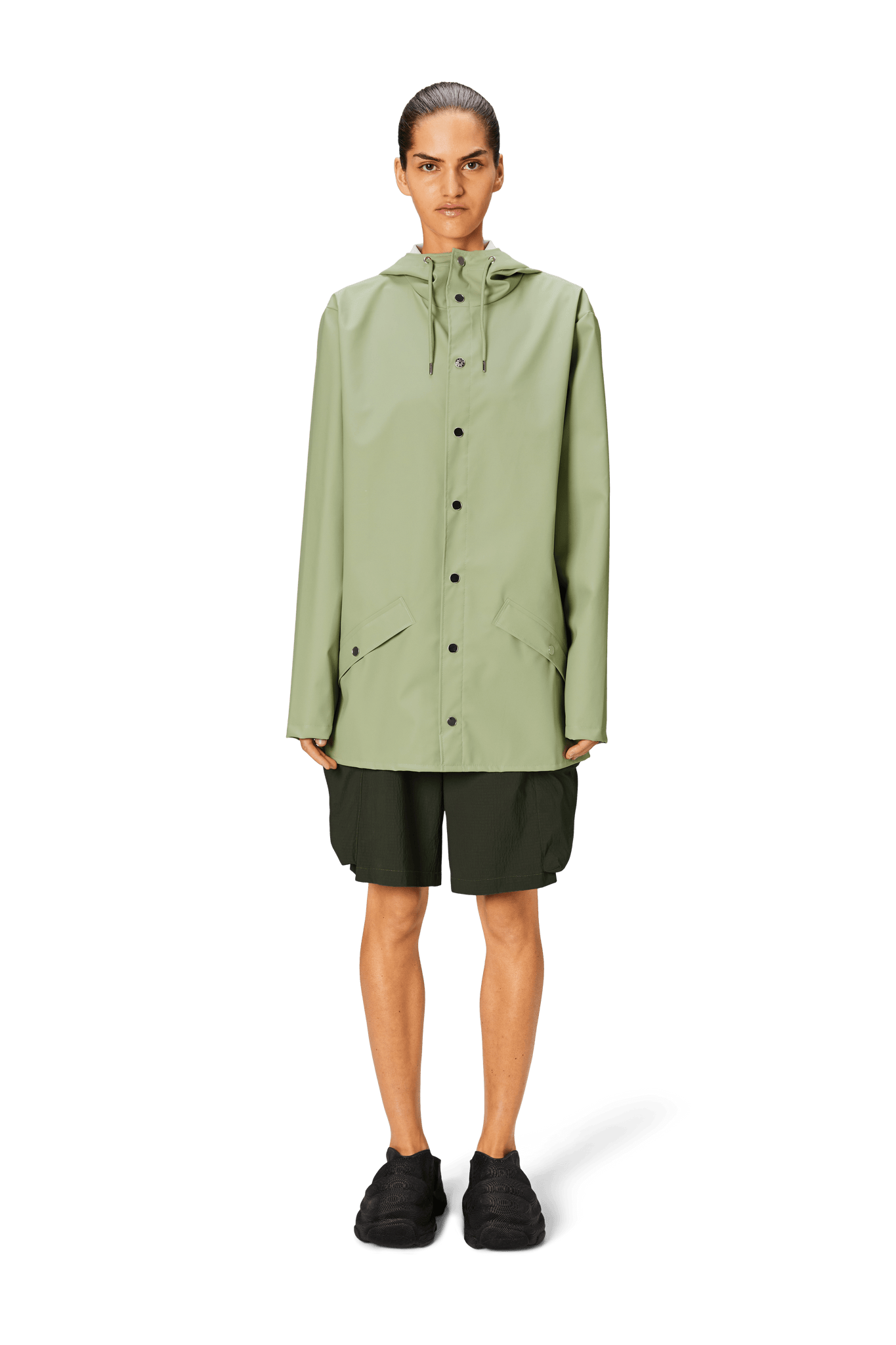 Chubasquero RAINS Unisex Long Jacket Earth - ECRU