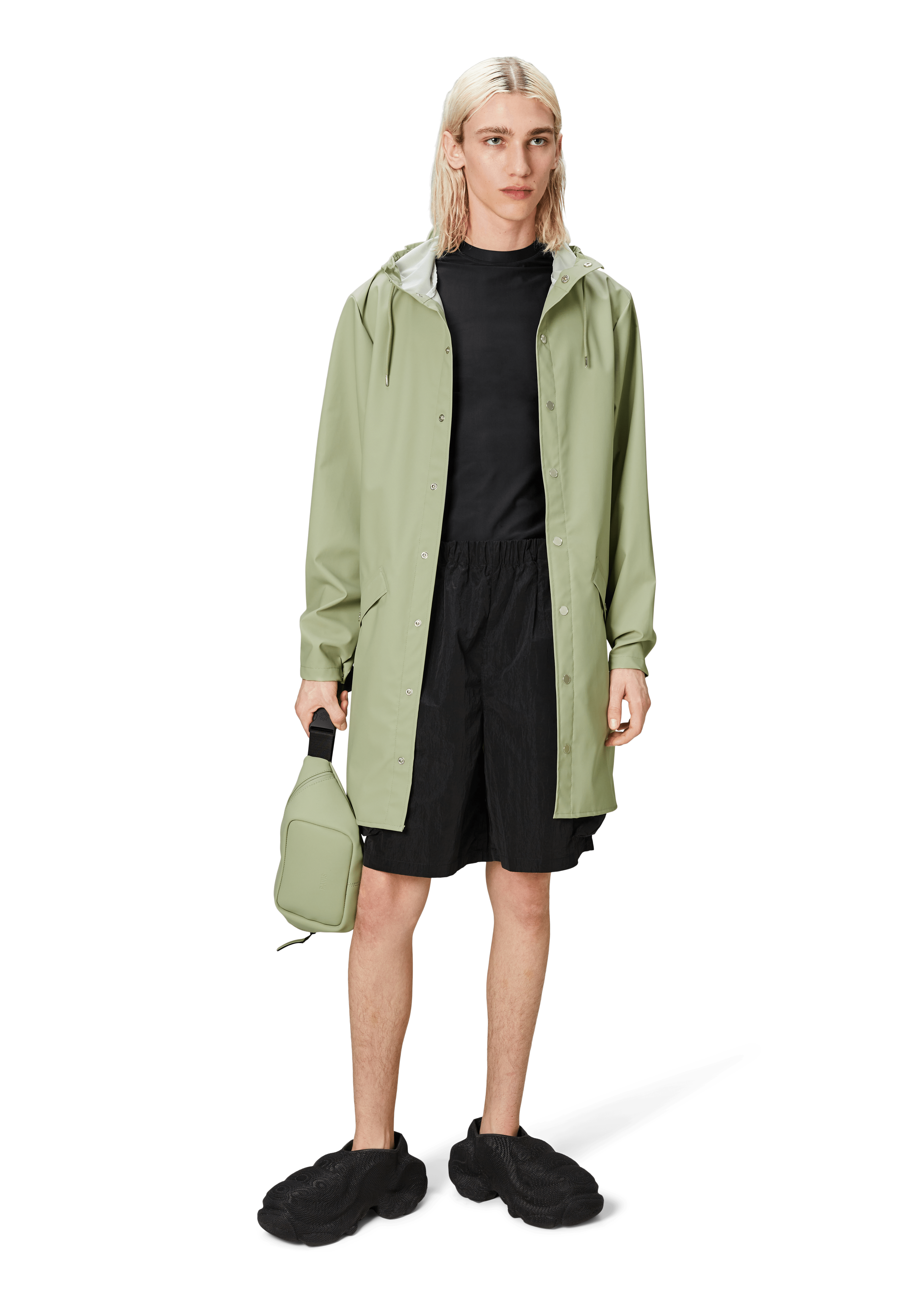 Chubasquero RAINS Unisex Long Jacket Earth - ECRU