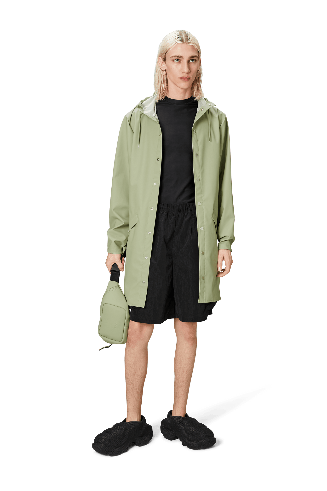 Chubasquero RAINS Unisex Long Jacket Earth - ECRU