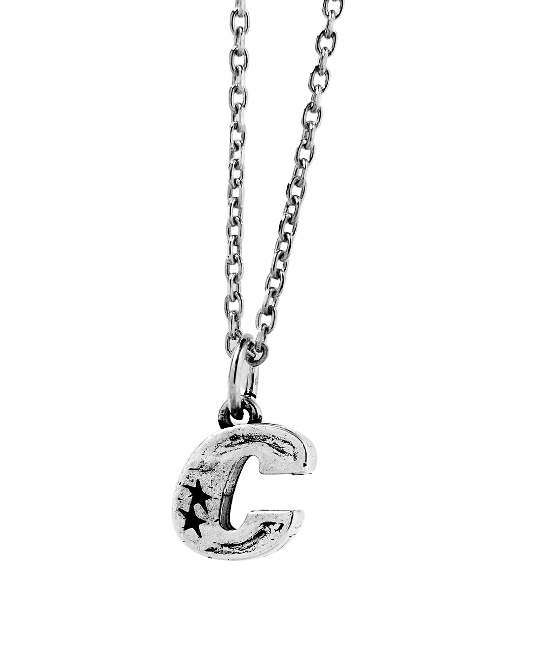 Collar Twojeys Letra C Silver - ECRU