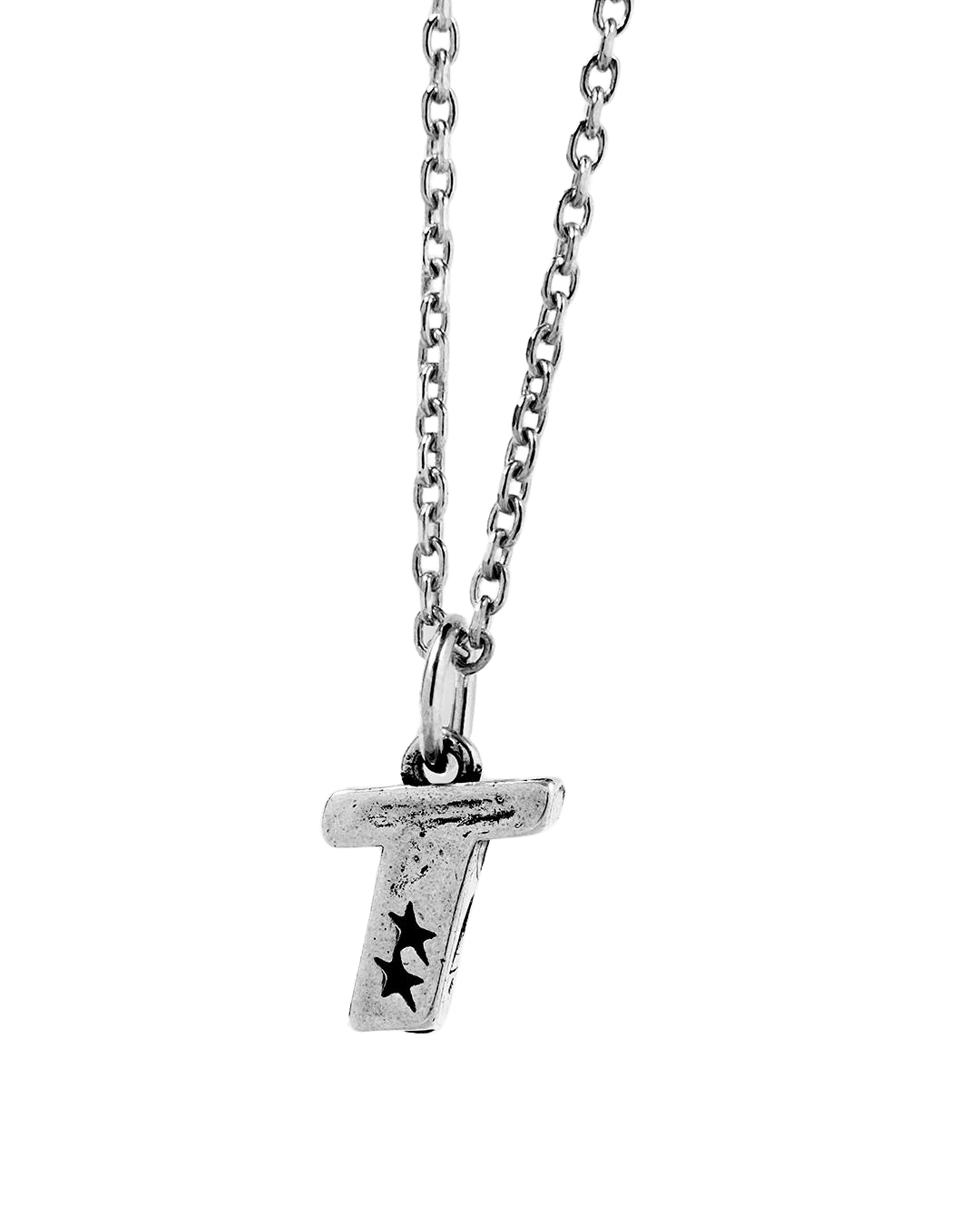 Collar Twojeys Letra T Silver - ECRU