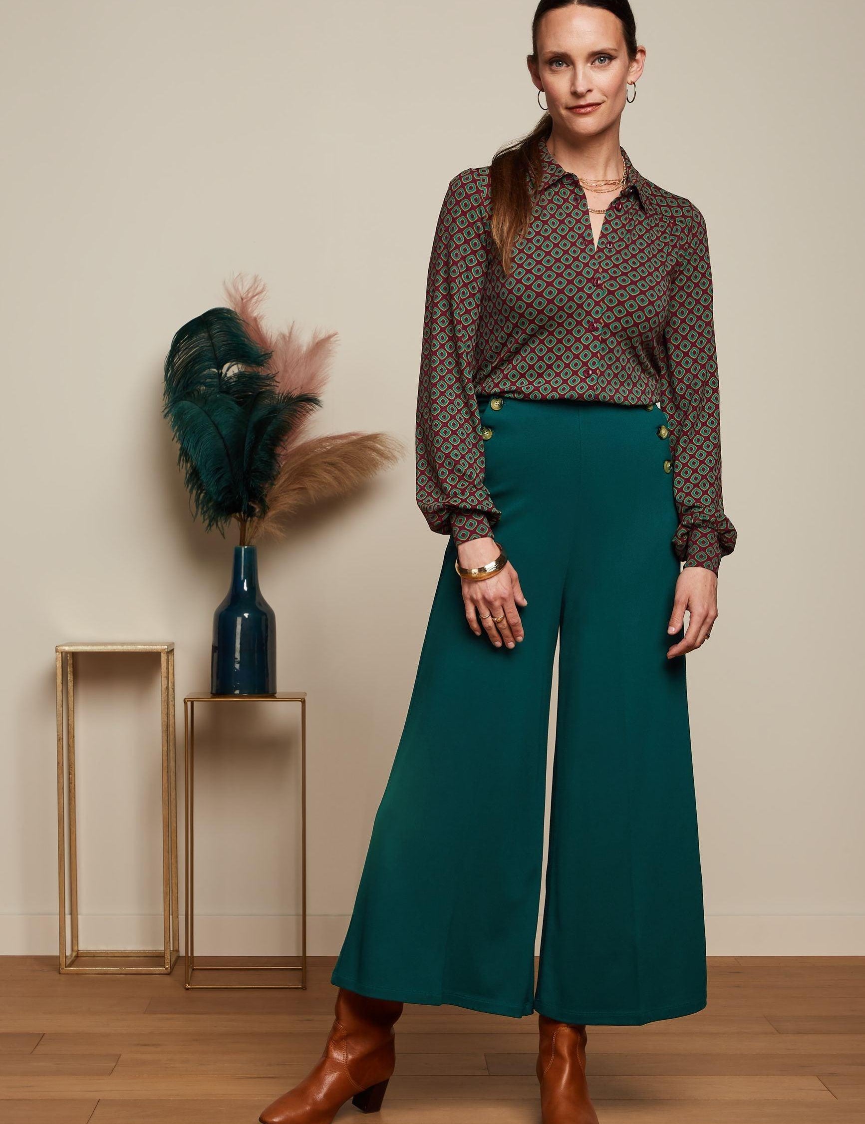 Culotte King Louie Pia Milano Uni Pine Green - ECRU