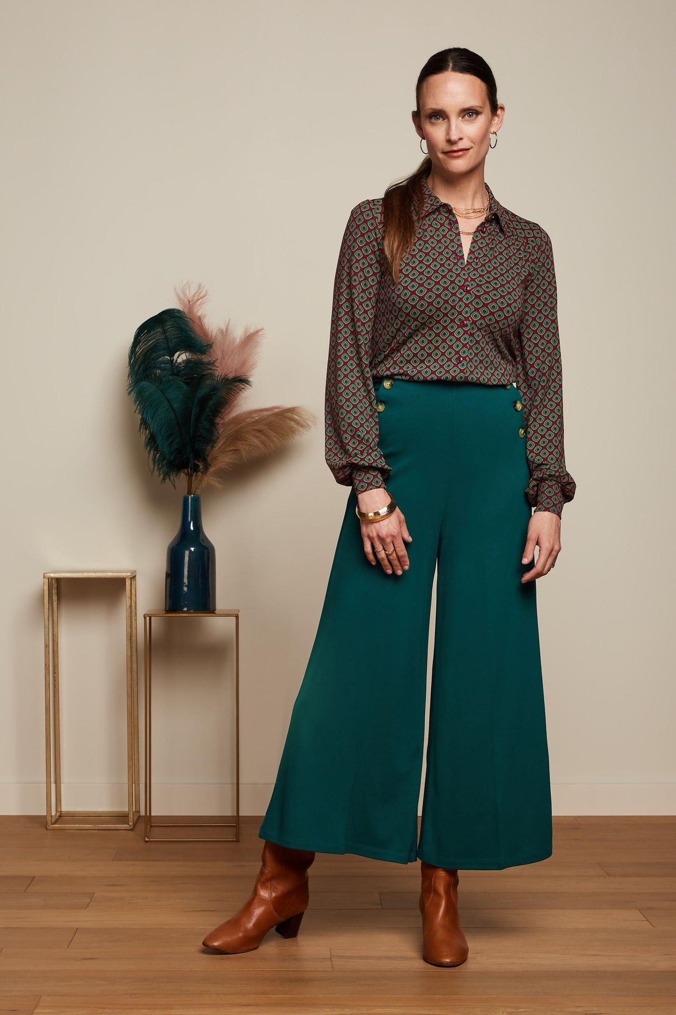 Culotte King Louie Pia Milano Uni Pine Green - ECRU