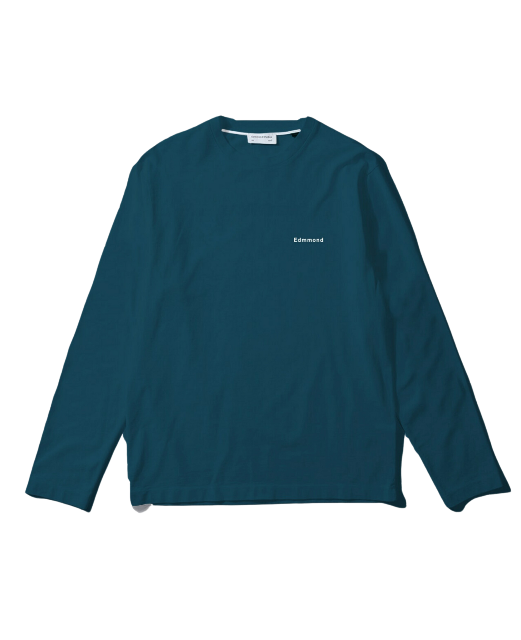 Edmmond Studios Mini Logo LS T-shirt Plain Turquoise