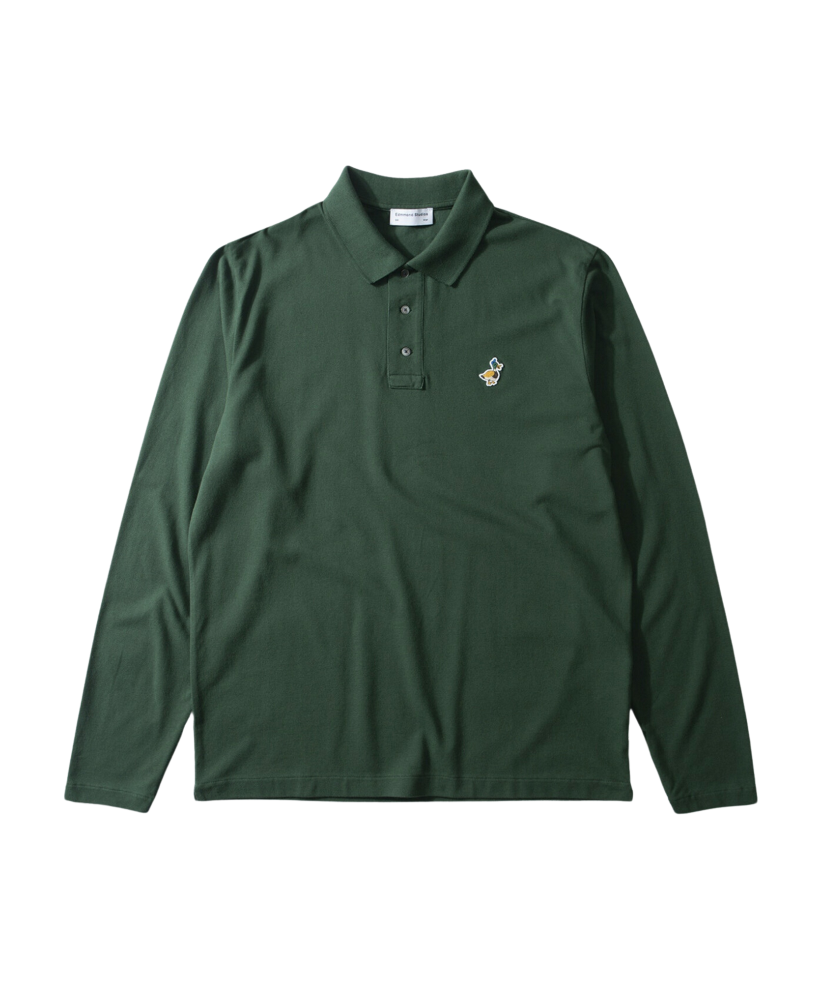 Edmmond Studios Wilson LS Plain DK Green Polo 