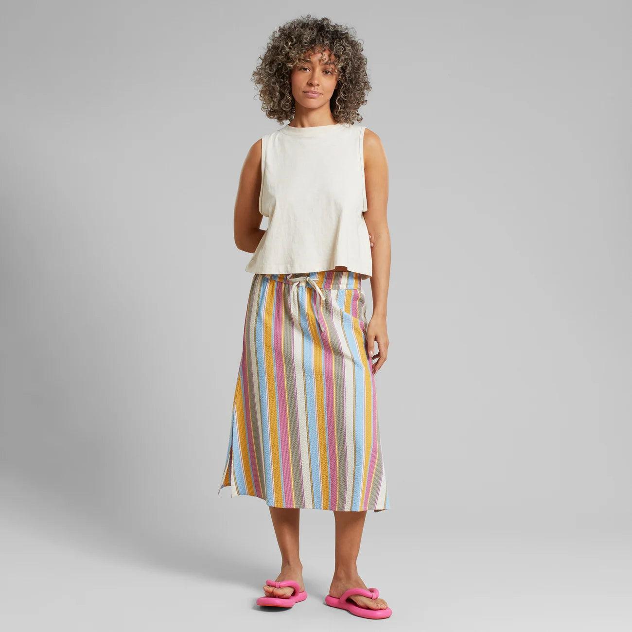 Falda Dedicated Klippan Club Stripes - ECRU