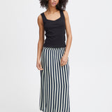 Falda ICHI Marrakech Total Eclipse Stripe Aop - ECRU