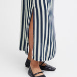 Falda ICHI Marrakech Total Eclipse Stripe Aop - ECRU