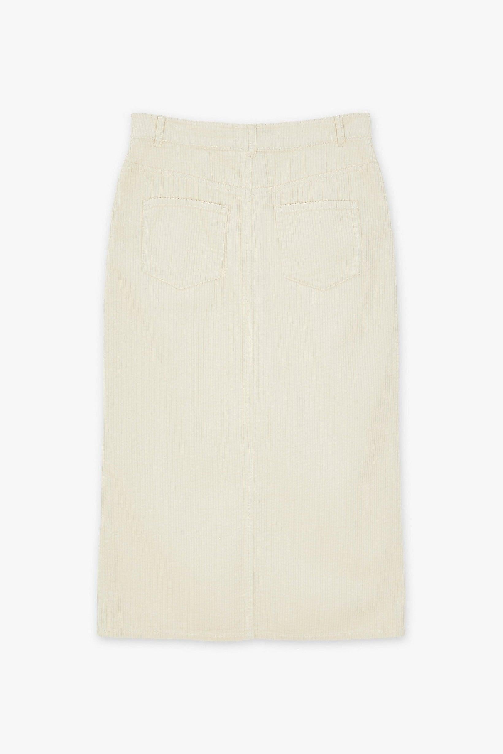 Falda Midi CKS Skipper White - ECRU