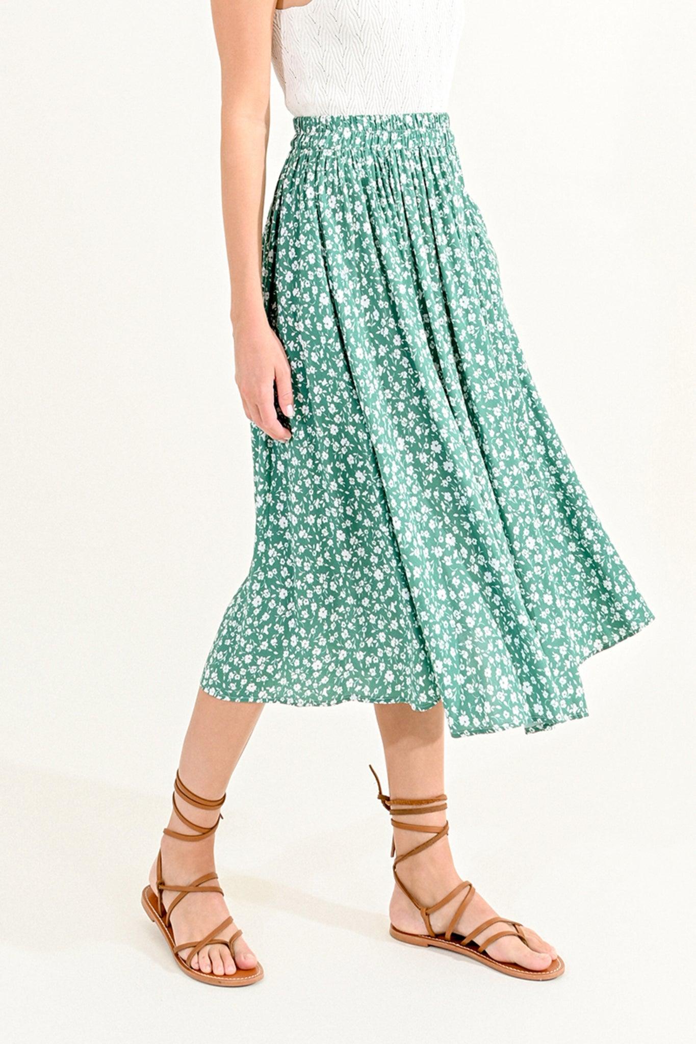 Falda Molly Bracken Green Diane - ECRU