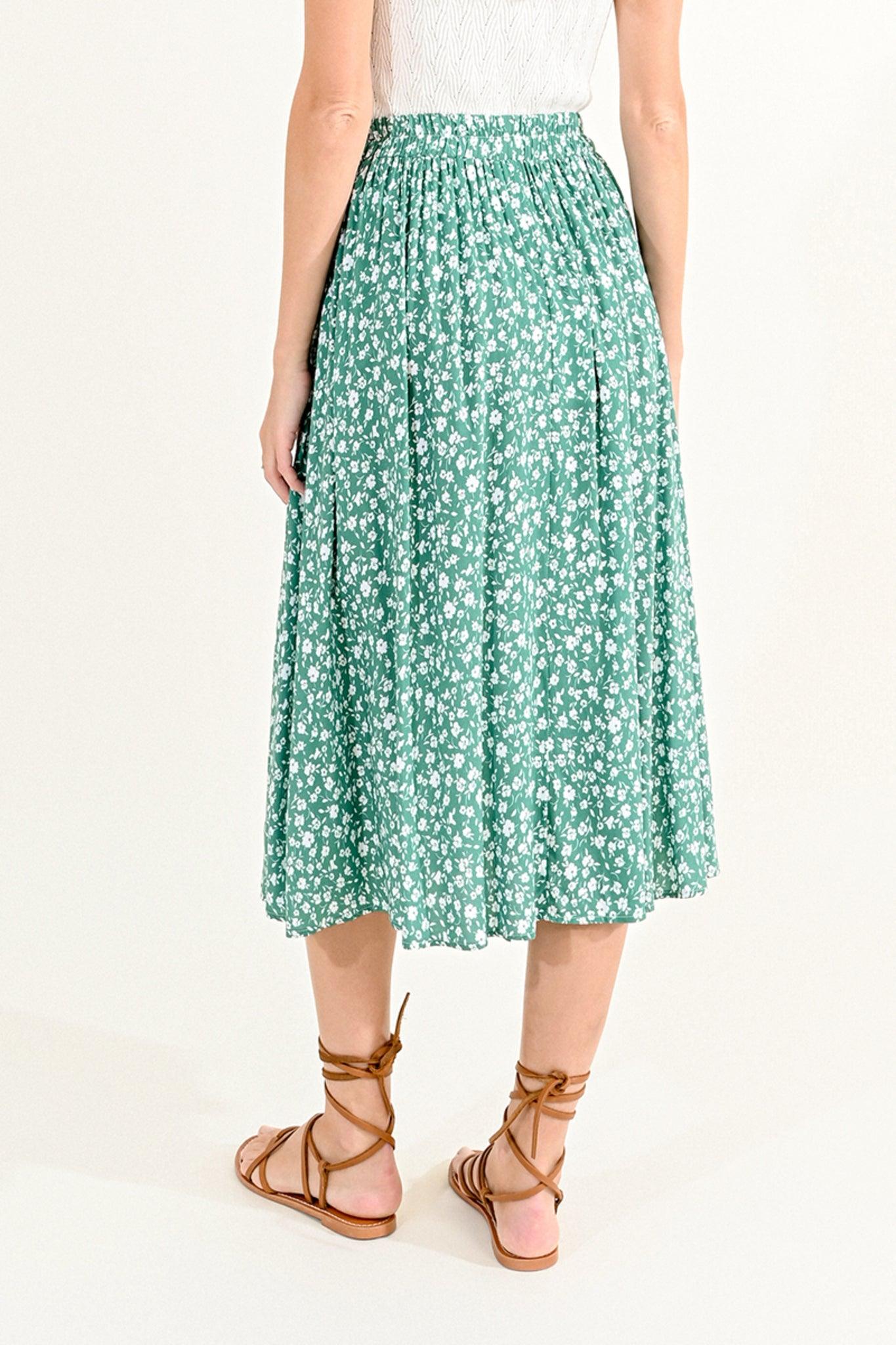 Falda Molly Bracken Green Diane - ECRU