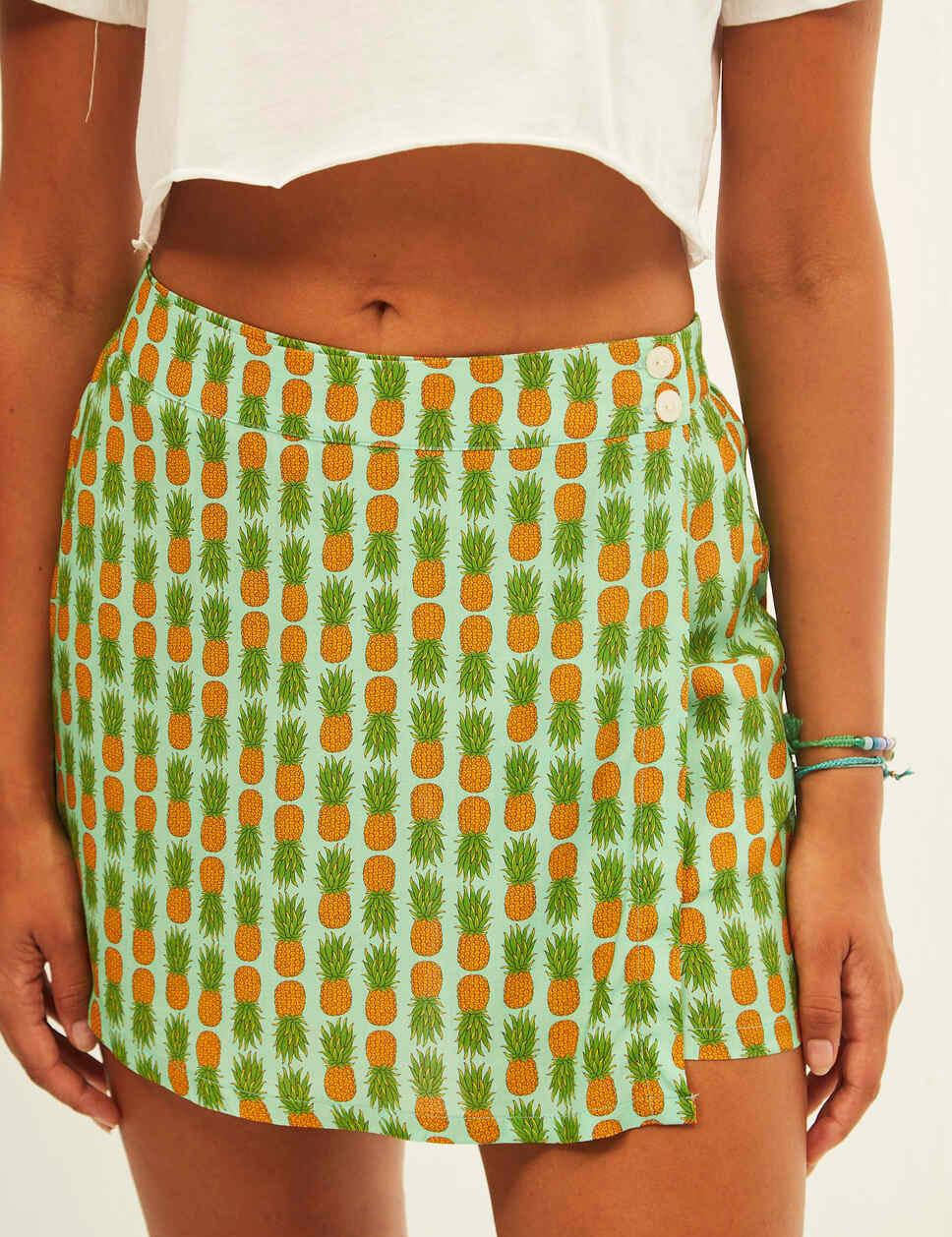 Falda Pantalón Xantik Green Pineapple - ECRU