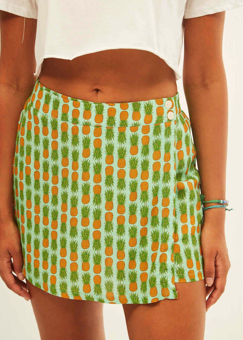 Falda Pantalón Xantik Green Pineapple - ECRU