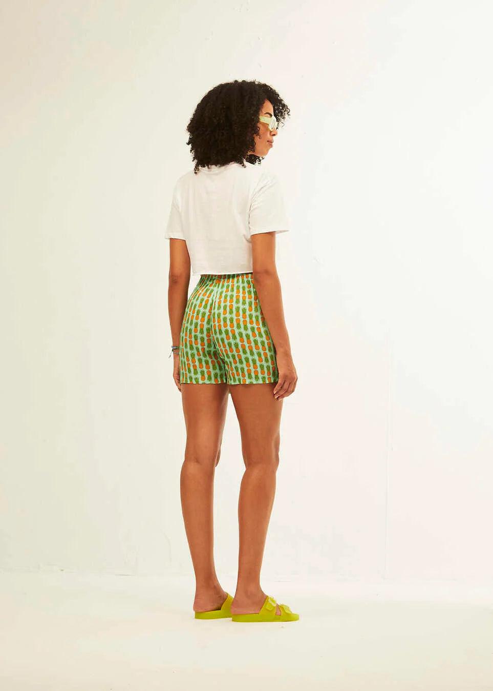 Falda Pantalón Xantik Green Pineapple - ECRU