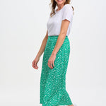 Falda Sugarhill Zora Green Scatter Print - ECRU