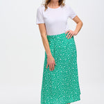 Falda Sugarhill Zora Green Scatter Print - ECRU