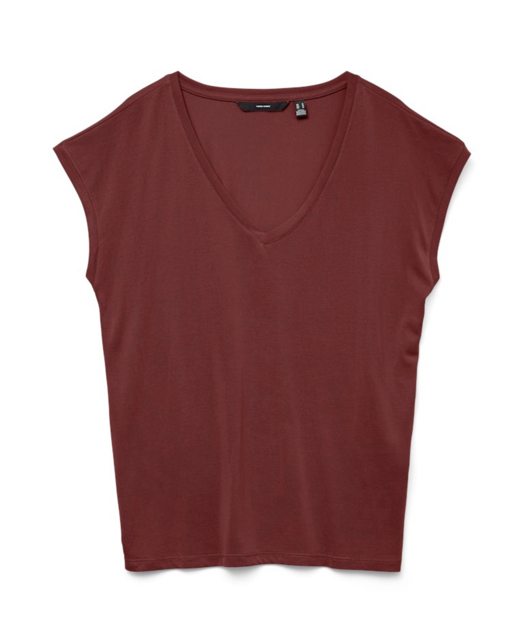 Vero Moda Damen Basic Filli T-Shirt V-Ausschnitt Nostalgia Rose