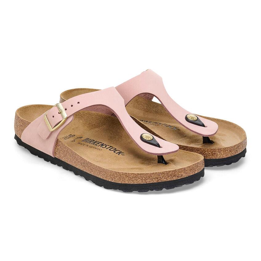 Gizeh BIRKENSTOCK Nubuc Soft Pink - ECRU