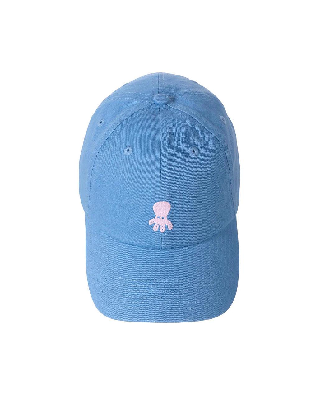 Gorra El Pulpo Lavada Logo Básico Azul Celeste - ECRU