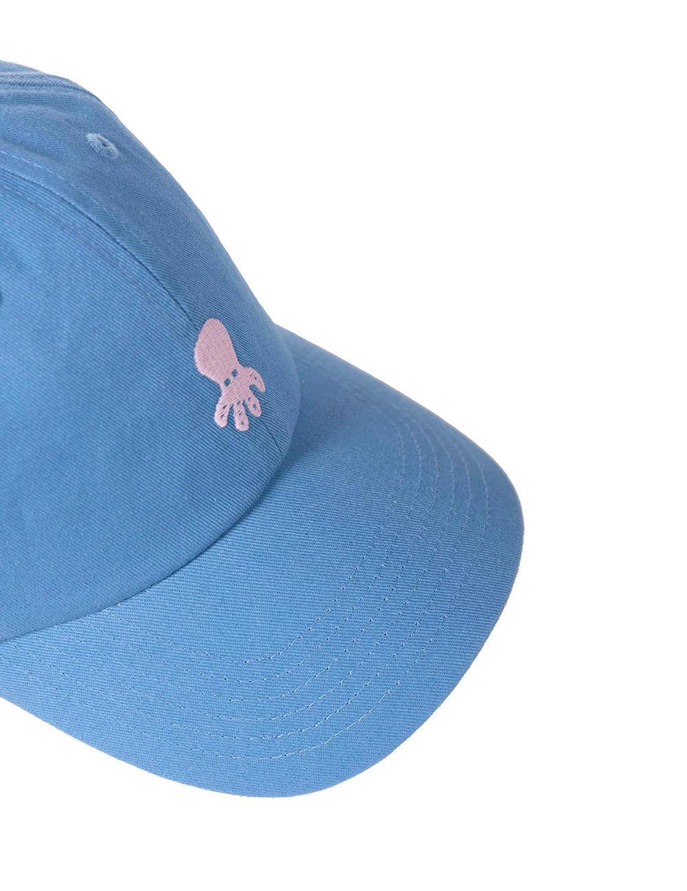 Gorra El Pulpo Lavada Logo Básico Azul Celeste - ECRU