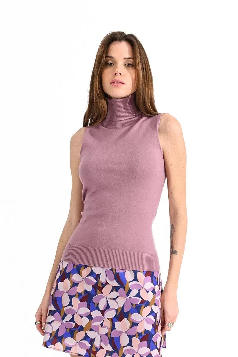 Jersey Molly Bracken sin Manga con Cuello Alto - ECRU