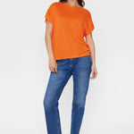 Jersey Nudarlene Red Orange - ECRU