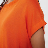 Jersey Nudarlene Red Orange - ECRU