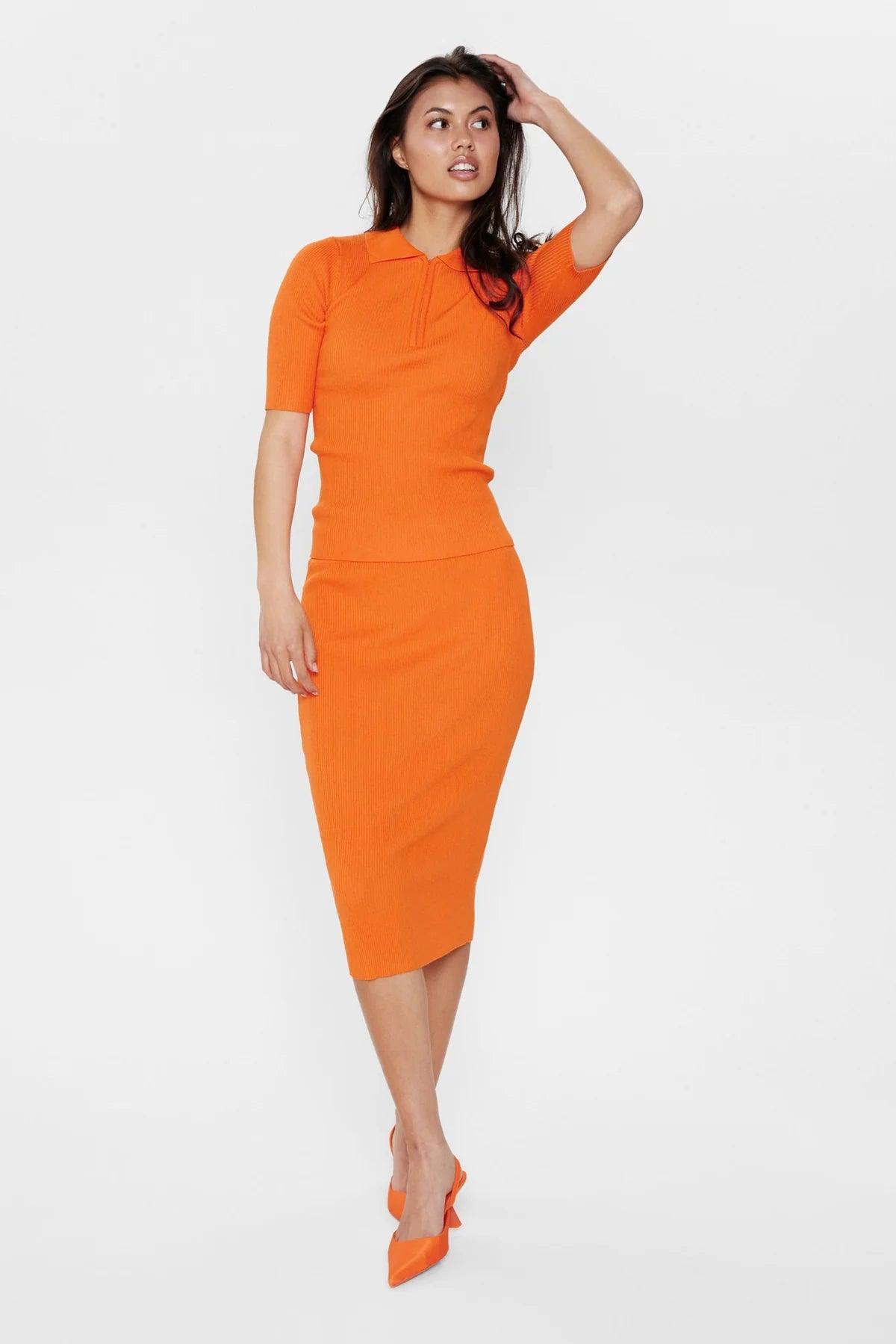 Jersey Nurippa Red Orange - ECRU