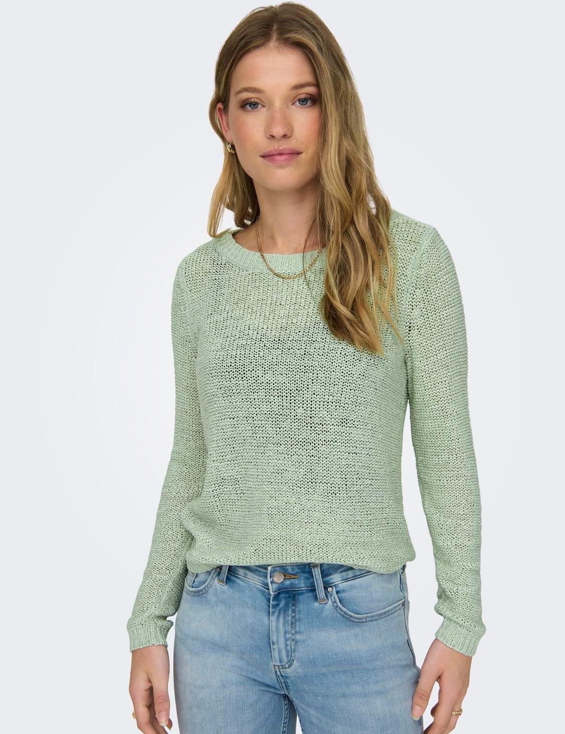 Jersey ONLY Geena Subtle Green - ECRU