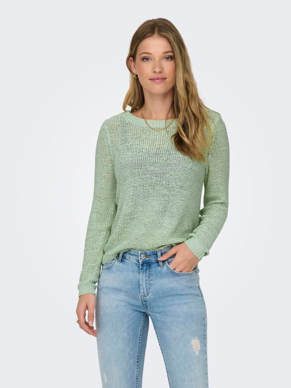 Jersey ONLY Geena Subtle Green - ECRU