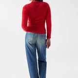 Jersey Salsa Jeans de Punto con Efecto Pelo Rojo - ECRU