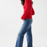 Jersey Salsa Jeans de Punto con Efecto Pelo Rojo - ECRU