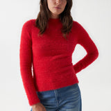 Jersey Salsa Jeans de Punto con Efecto Pelo Rojo - ECRU