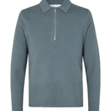 Jersey Samsøe Samsøe Guna half zip 10490 Stormy Weather - ECRU