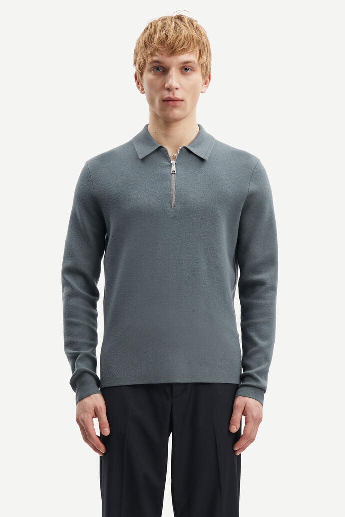 Jersey Samsøe Samsøe Guna half zip 10490 Stormy Weather - ECRU