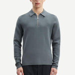 Jersey Samsøe Samsøe Guna half zip 10490 Stormy Weather - ECRU