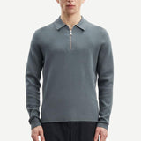 Jersey Samsøe Samsøe Guna half zip 10490 Stormy Weather - ECRU