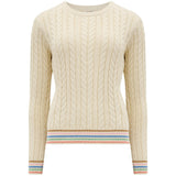 Jersey Sugarhill de ochos Barbara Cream Rainbow Tipping - ECRU