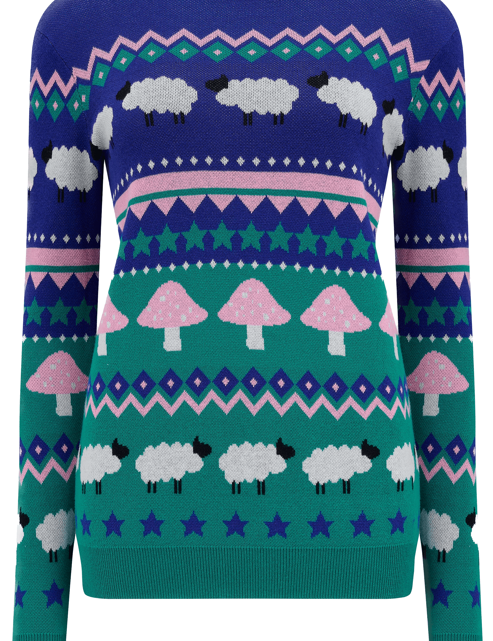 Jersey Sugarhill Rosie Multi Rural Fairisle - ECRU