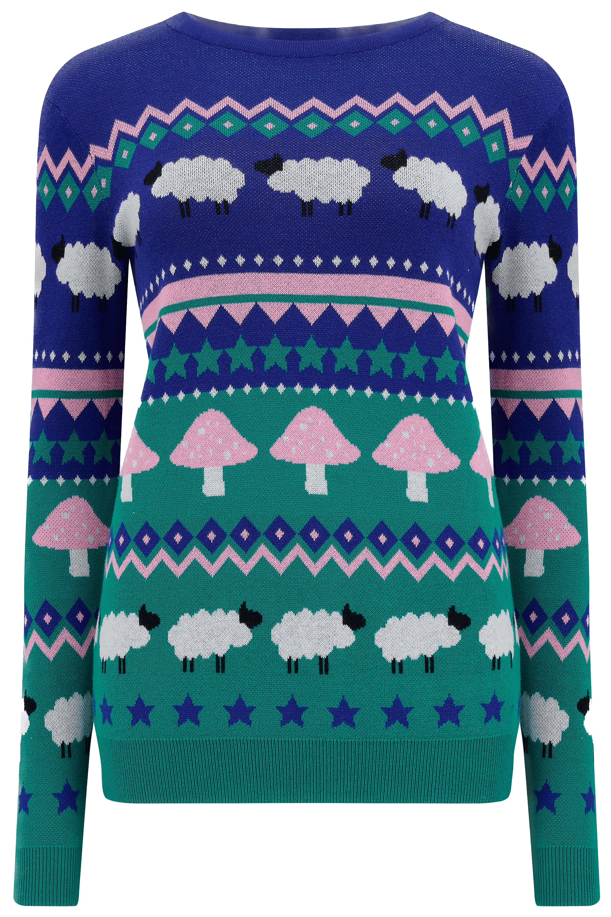 Jersey Sugarhill Rosie Multi Rural Fairisle - ECRU