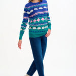 Jersey Sugarhill Rosie Multi Rural Fairisle - ECRU