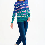 Jersey Sugarhill Rosie Multi Rural Fairisle - ECRU