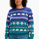 Jersey Sugarhill Rosie Multi Rural Fairisle - ECRU