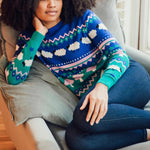 Jersey Sugarhill Rosie Multi Rural Fairisle - ECRU